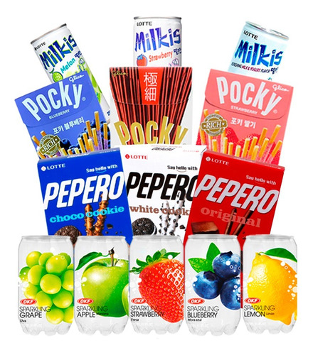 Paquete Mix Pocky / Pepero Snacks Coreanos 