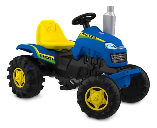 Trator country pedal azul Brinquedos Bandeirante