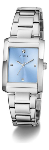 Reloj Guess Azul Bonnie Mujer Acero Inoxidable Correa Plateado Bisel Plateado