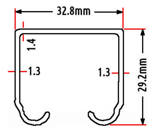 Kit Riel 3m C/ 3 Set Carretilla C/ Freno P/ Puerta Corrediza