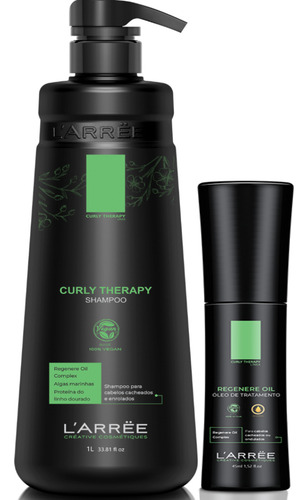 L'arrëe Curly Therapy Kit Shampoo 1l E Óleo Regenere - 45ml