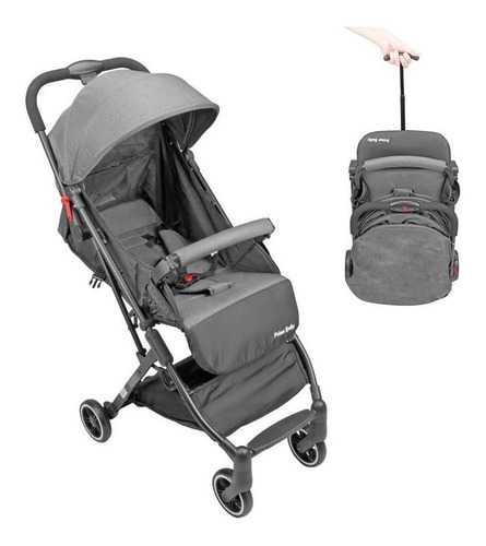 Carrinho Compacto Prime Baby 0-15 Kg Premium Bag Preto
