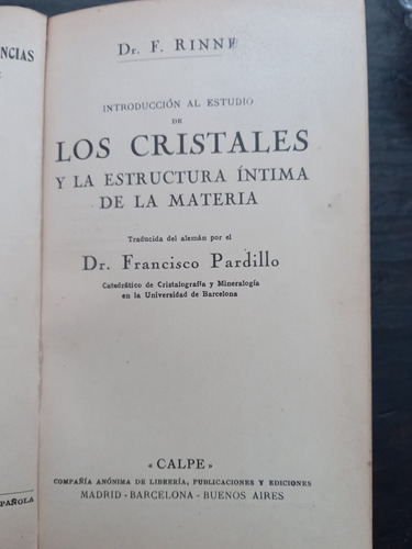 Los Cristales Y La Estructura Íntima De La Materia ][ Rinne