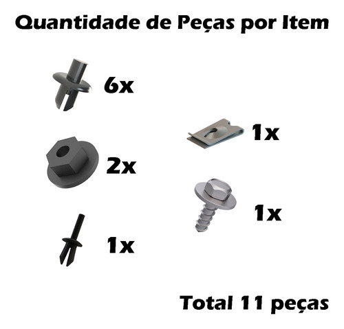 Kit Grampo Presilha 11 Pçs Parabarro Diant Agile 12 13 14