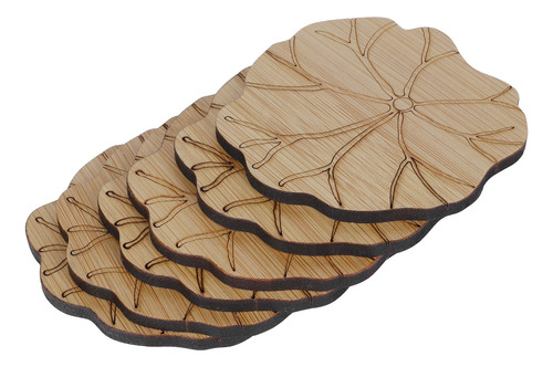 Posavasos De Bambú Para Tazas De Té Cup Pad, Juego De 6 Unid