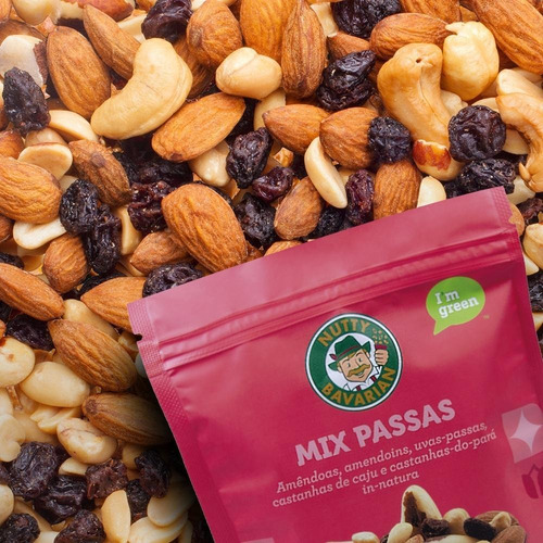 Mix In Natura-amêndoas-amendoins-castanhas-uvas-passas-150g