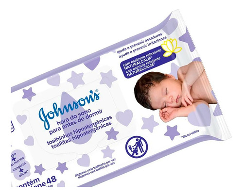 Johnson's Baby X6 Toallitas Húmedas Antes De Dormir 48u 6c