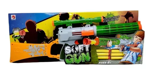 Lançador Brinquedo Tipo Nerf Metralhadora Infantil Luz E Som