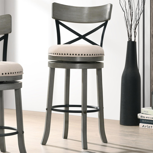 Furniture Of America Shae Taburete Giratorio De Madera De 29
