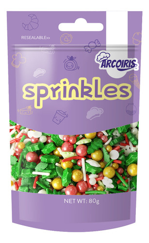 Sprinkles Hoja De Acebo Pinos Navideños De Dulce 80g Navidad