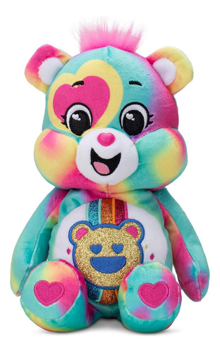 Care Bears Peluche Con Purpurina Divertido De 9 Pulgadas Color Good Vibes