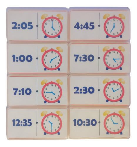 Dominó Para Niños Jumbo Reloj Juego Infantil 24 Piezas