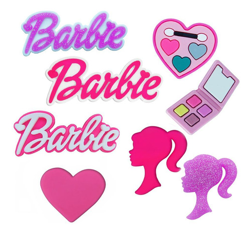 Ki 50 Apliques Emborrachados Para Laço Barbie