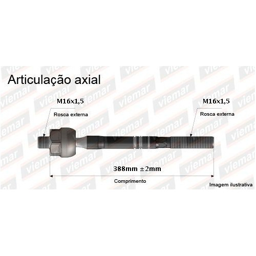 Barra Axial Sprinter 310 312 313 412 311 313 413 Até 2012