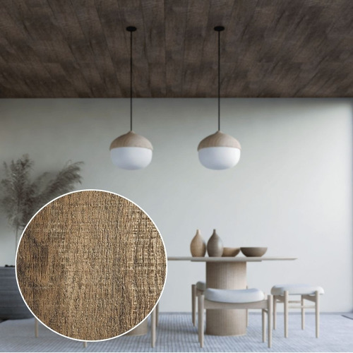 Teto Forro Vinílico Wood Jacaranda - 2900x200x8mm- Valor M2