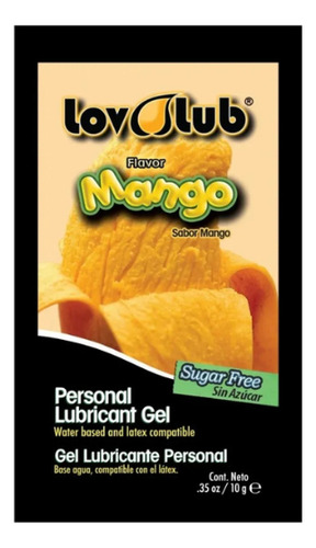 Sobre Lubricante Lov Lub 10g Varios Sabores Comestibles Fresa Kiwi