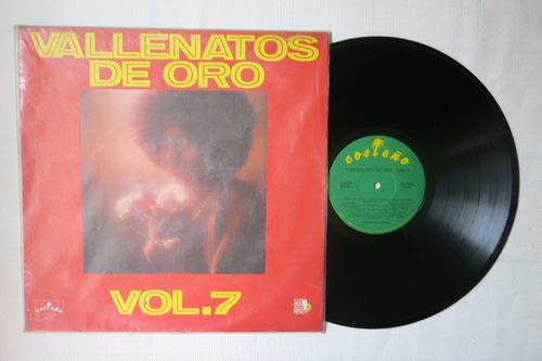 Vinyl Vinilo Lp Acetato Vallenatos De Oro Vol 7 