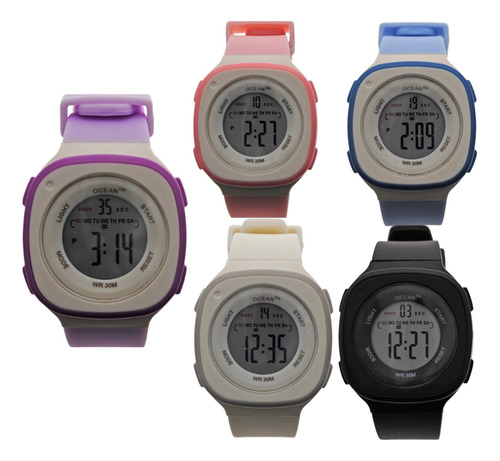 Reloj Digital Sumergible Para Mujer Niños Alarma Luz Lon036