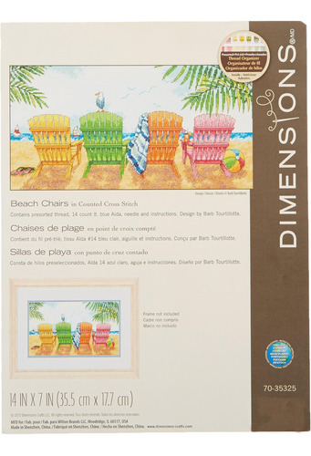 Dimensions Kit De Punto De Cruz Con Sillas De Playa De Color