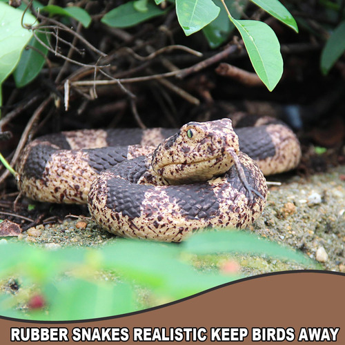 Serpiente De Goma Realista De 30cm Para Ahuyentar Pájaros