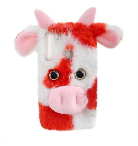 Funda De Teléfono Suave Y Cálida Con Diseño De Vaca De Dibuj