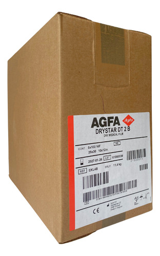 Agfa Dt 2 B 10x12 . Corrugado Con 5 Cajas C/100 Películas Cu