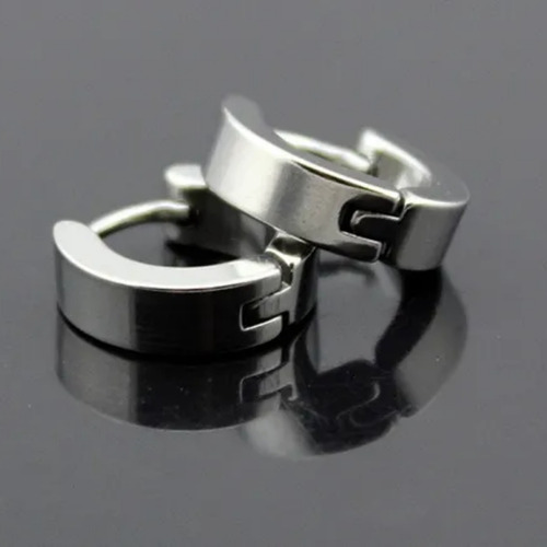 Imagem 8 de 10 de Brinco Argola Masculino Aço Inox Qualidade E Excelente Preço