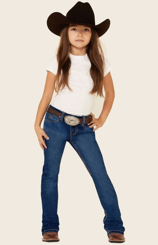 Vaquero Pantalon Infantil Juvenil Corte Bota Rodeo 4 Colores