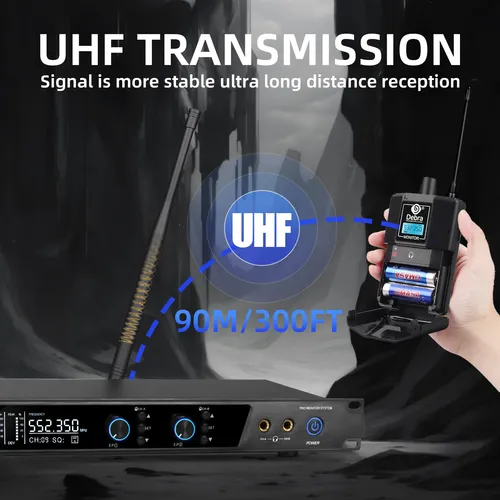D Debra Audio Pro Er-202 Uhf Dual Channel Wireless In Ear Mo
