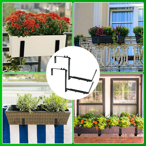 Estante Q Planter Box, Ajustable Para Jardineras, Para Rail