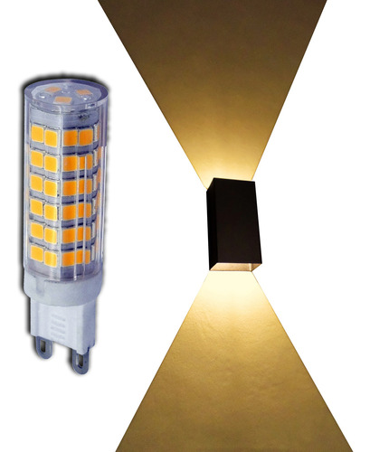 Aplique Pared Interior Hierro Living C/ Led 6w Combo X7unid Difusor Superbrillante Iluminacion Luz Indirecta Comedor 