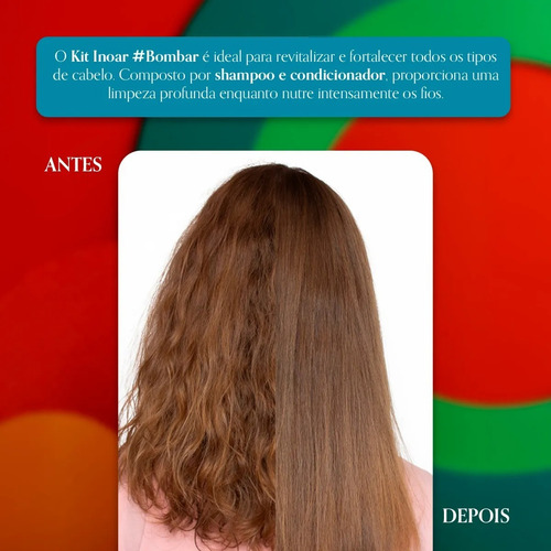 Kit Shampoo + Condicionador Crescimento Bombar Inoar 1l