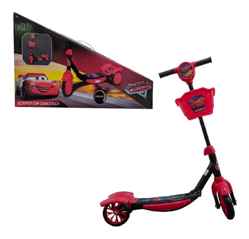 Scooter Con Luz Disney Cars Patin Del Diablo Niño 3 Ruedas