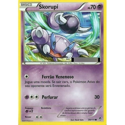 2x Skorupi Pokémon Psíquico Comum 38/111 - Pokemon Card Game