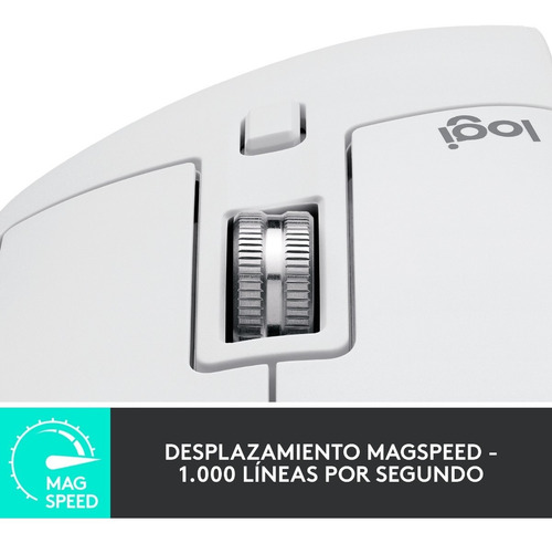Imagen 3 de 9 de Mouse Wireless Logitech Mx Master 3 Pale Grey - Revogames