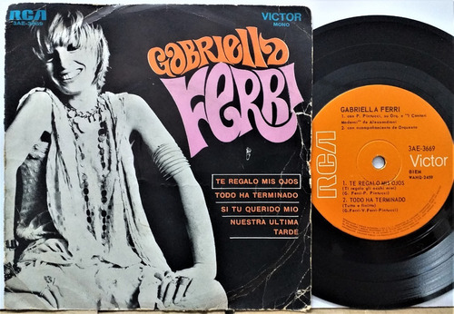 Gabriella Ferri - Nuestra Ultima Tarde - Ep Simple Año 1971