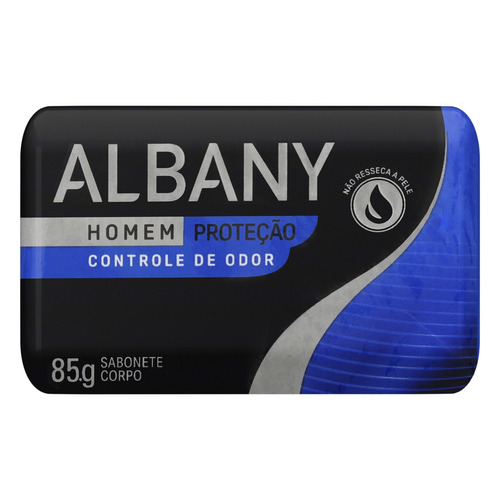Imagem 1 de 4 de Sabão em barra Albany Controle de Odor Homem de 85 g