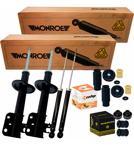 Par Amortecedor Dianteiro Traseiro Kit Bucha Toyota Etios 