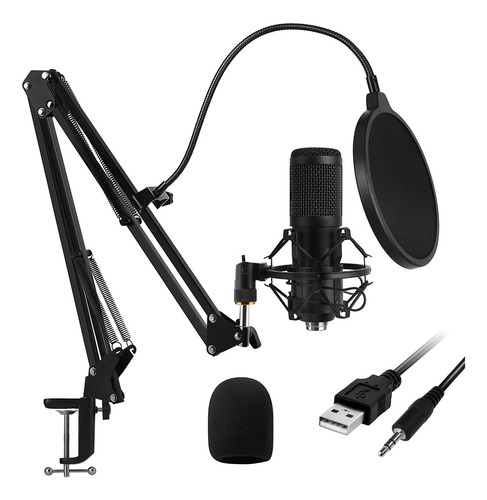 Microfono Condensador Profesional Kit Brazo Extensible 