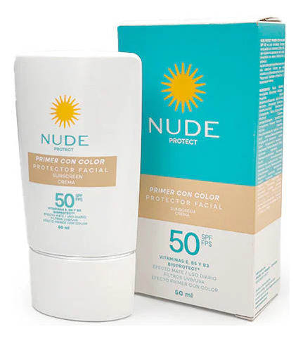 Nude Protector Solar Mate Primer Con Color Fps50 50 Ml