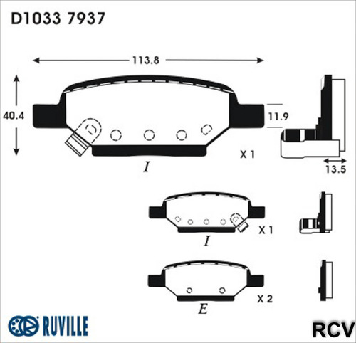 Balatas Disco  Trasera Para Chevrolet Hhr   2008