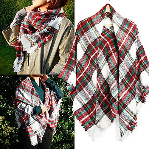 Oct17 Bufandas A Cuadros Para Mujer Pashmina Tartan Wrap Man