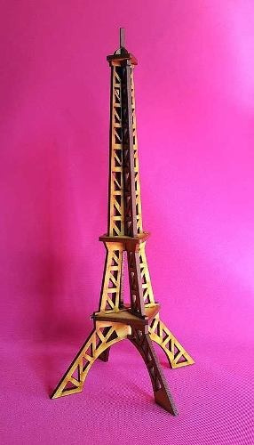 Imagen 2 de 4 de 15 Torre Eiffel Fibrofacil Centro De Mesa Souvenirs Madera