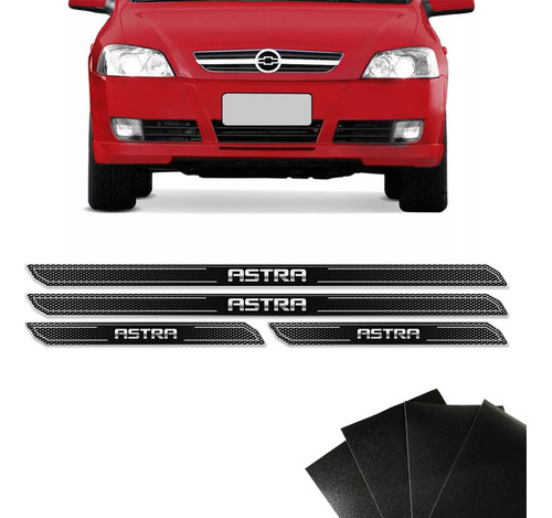 Kit Soleira Diamante Astra Hatch Sedan Com Protetor De Porta