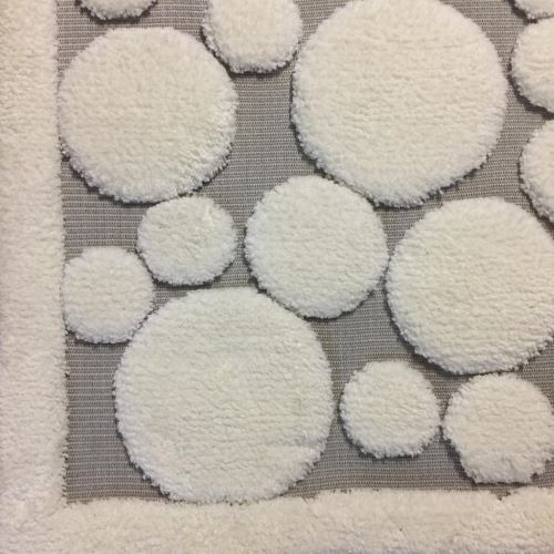 Tapete Decorativo Tejido Suave Burbujas Blanco 1.60x2.30mts