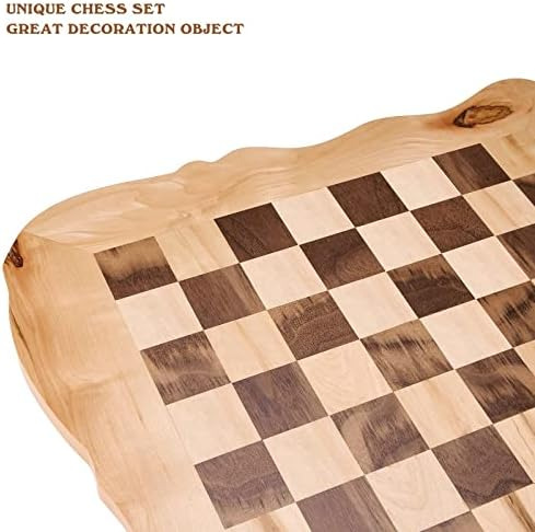 Vamslove Juego De Tablero De Ajedrez De Madera, Tablero De A