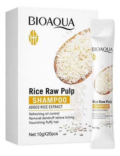 Bioaqua Pack 20pzs Shampoo De Arroz Antigrasa Control Caspa