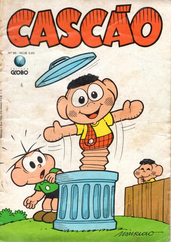 Cascão N° 65 - 36 Páginas - Português - Editora Globo - Formato 13 X 19 - 1989 - Bonellihq Cx177 E23  