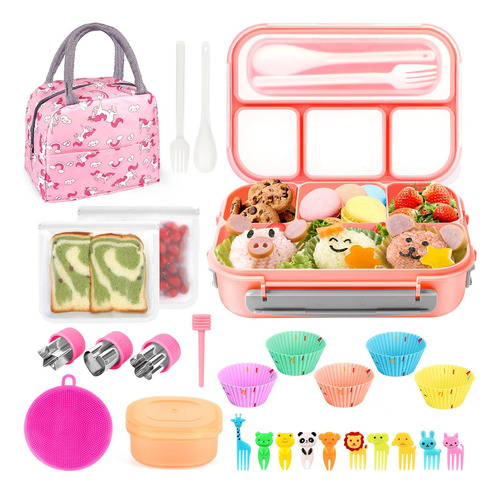 27pcs Bento Box Lunch Box Kit, 1300ml Lunch Container F...