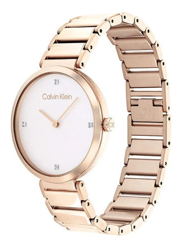 Reloj Calvin Klein Minimalistic Tbar P/mujer Acero 25200135 Oro Rosa